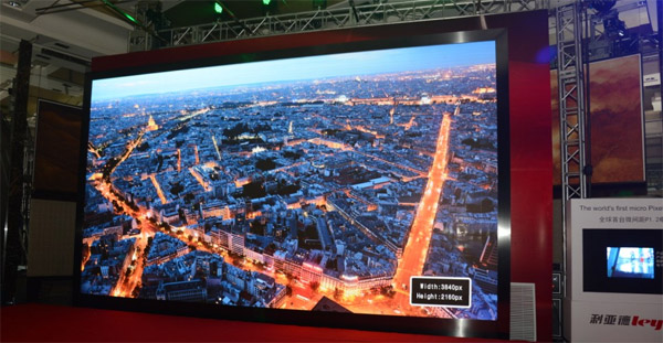 Первый в мире 4K LED экран с шагом пикселя 1.6мм